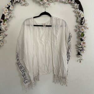 Self Esteem Ivory Kimono with Black Accents